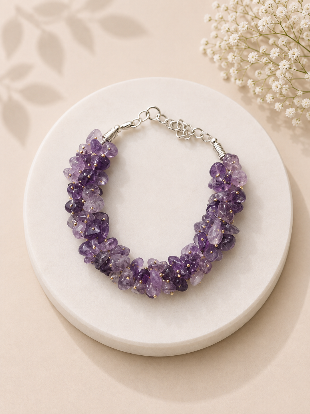 Amethyst Chip Bracelet
